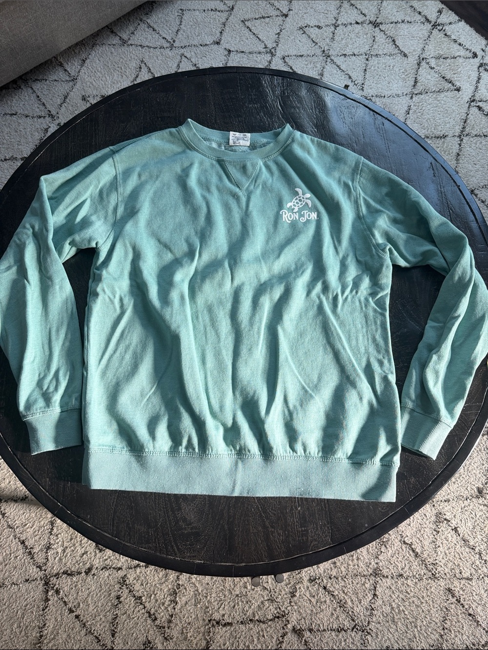 Ron Jon Women's Crewneck Sweatshirt in Seafoam Green